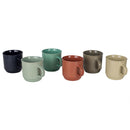 4 of 6:Home Basics 6-Piece Stoneware Mug Set With Chrome Stand, Multi, 11 Ounces 