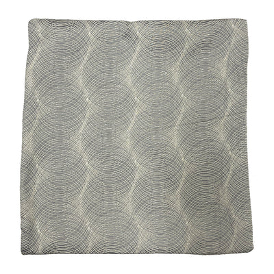 1 of 1:Circular Damask Decorative Cushion Cover, Silver, 18x18 Inches 