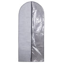 1 of 4:Home Basics Herringbone Non-Woven Dress Bag with Clear Plastic Panel, Grey 