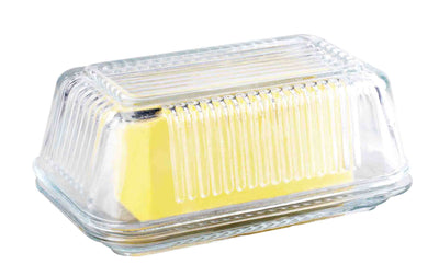 1 of 3:Home Basics Classic Glass Butter Dish, Clear 
