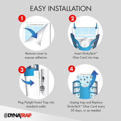 5 of 7:DynaTrap Flylight Indoor Plug-In Fly Trap, White 