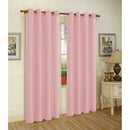 1 of 1:Melanie Faux Silk Grommet Window Panel, Baby Pink, 55x63 Inches 