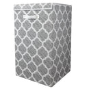 1 of 1:Home Basics Arabesque Design Laundry Hamper, Gray, 14.25x24.75 Inches 