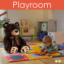 5 of 8:JOON Énorme ours en peluche avec ruban, marron foncé 