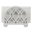 7 of 8:Porte-serviettes en fonte Home Basics, collection Iris, blanc 