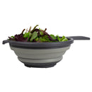 2 of 5:Home Basics Collapsible Silicone Colander with Handle, Assorted Colors, 9x14.25x1.25 Inches 