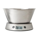 4 of 7:Taylor Stainless Steel Measuring Bowl Digital Kitchen Scale, 11lbs, 5kg Capacity 