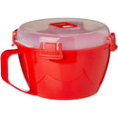 1 of 6:Sistema Microwave Noodle Soup Bowl, Red, 31.7 Ounce 