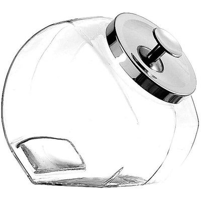 1 of 3:Anchor Hocking Glass Penny Candy Jar with Chrome Cover, 1/2 Gallon 