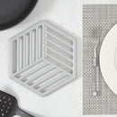 5 of 5:Home Basics Cast Iron Lines Design Trivet, Gray, 8x8x.5 Inches 