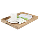 1 of 4:Plateau de service rustique en bois Home Basics, teinte bois, 13 x 18 pouces 