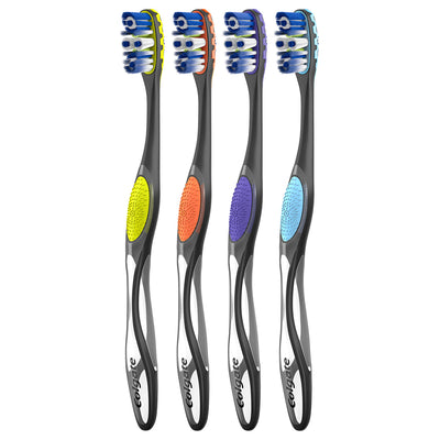 1 of 2:Colgate 360° Advanced Floss-Tip Bristles Toothbrush, Medium, 4 Count 