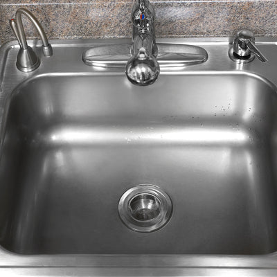 4 of 4:Home Basics Stainless Steel Fine Mesh Sink Strainer, Silver, 4.5 Inches 