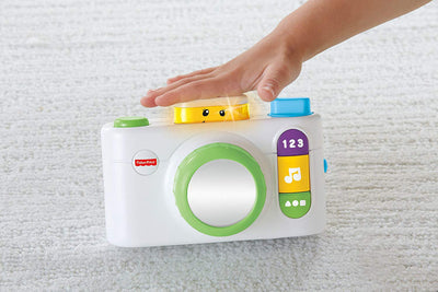 2 of 5:Caméra selfie Click'n Learn Rires et Apprentissage de Fisher-Price, blanche 