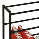 2 of 4:Home Basics Easy Assembly Space-Saving 12 Pair Shoe Rack, Black 