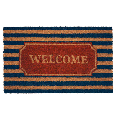 1 of 6:Achim Welcome Printed Coir Doormat, Red-Blue, 18x30 Inches 