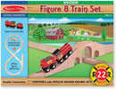 4 of 4:Melissa & Doug Coffret de train classique en bois en forme de huit, 22 pièces 