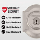 5 of 8:Kwikset Montara Single Cylinder Handleset With Juno Knob Featuring SmartKey, Satin Nickel 