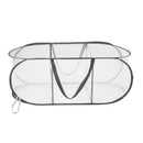 2 of 6:Woolite 3-Compartment Pop-Up Mesh Laundry Hamper, Grey, 33.8x13.7x13.7 Inches 