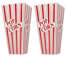1 of 1:Premius 2-Pack Classic Striped Popcorn Holder, Red-White, 7.75x3.75x3.75 Inches 