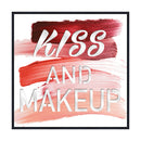 1 of 1:Décoration murale PREMIUS « Baiser et maquillage » avec découpes miroir, 30 x 30 cm 