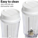 6 of 7:Hamilton Beach Smoothie Blender With 2 Travel Jars and Lids, White 