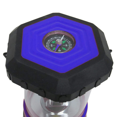 2 of 2:Mighty Power 4D LED Camping Lantern With Rubber Base, Compass-Handle, X-Large, Blue-Black, 750 Lumens 