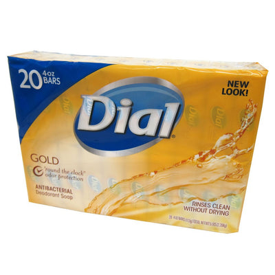 1 of 1:Dial Antibacterial Deodorant Soap Bars, Gold, 20 Bars 