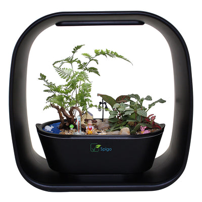 1 of 8:Spigo Intelligent Indoor LED Light Garden, Matte Black 