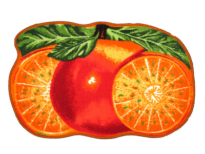 1 of 1:Orange Printed Non-Slip Kitchen Mat, 18x30 Inches 