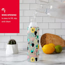 5 of 6:Pyrex Color Changing Glass Water Bottle with Silicone Coating, Florals Bold, 17.5 Ounces 