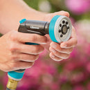 3 of 5:Gilmour Watering Heavy Duty Front Trigger Nozzle with 8 Patterns, Aqua-Black 
