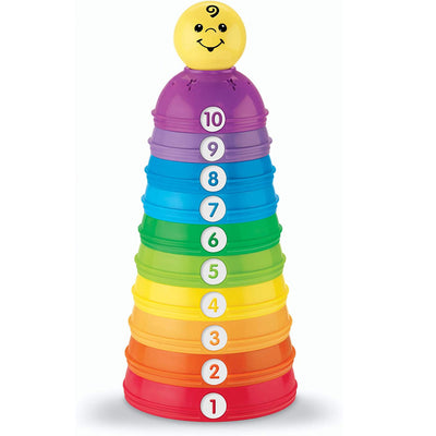1 of 12:Vasos para apilar y enrollar Fisher Price Brilliant Basics 