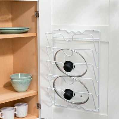 4 of 6:Home Basics Wall or Cabinet Mount Lid Rack 