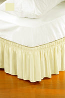 5 of 5:Detalles de la casa Cama envolvente con volantes Twin/Full en beige 