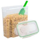 1 of 5:Home Basics  4-Sided Locking Plastic Cereal Storage Container with Spoon, Seafoam Green 