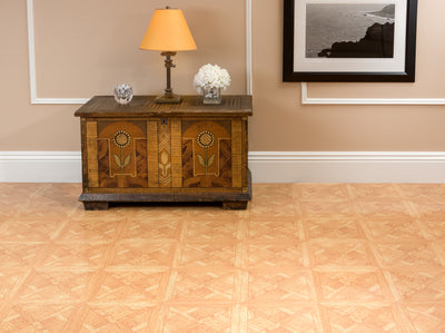 2 of 2:Tivoli Classic Parquet Roble 12x12 Baldosa de vinilo autoadhesiva - 45 Baldosas/45 pies cuadrados 