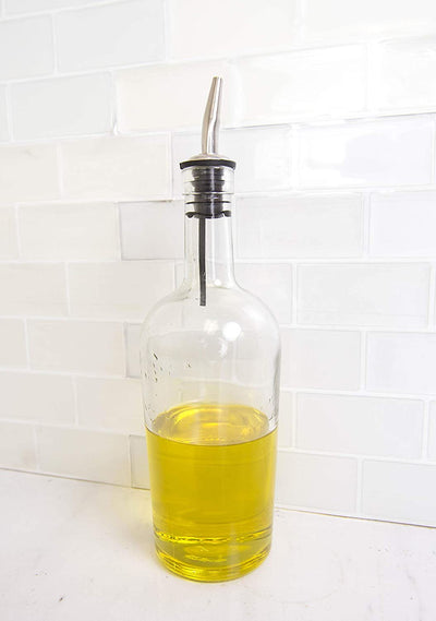 10 of 10:Distributeur d'huile d'olive rond Home Basics, transparent, 530 ml 