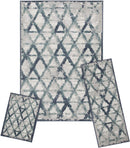 1 of 13:Ensemble de tapis Achim Capri 3 pièces, Rizzy Blue, 2 x 3, 2 x 5, 5 x 7 pieds 