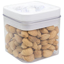 1 of 12:Home Basics Twist N’ Lock Square Food Storage Canister, Clear, 1 Liters 