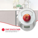 3 of 7:Home Basics Digital Kitchen Food Scale with Tempered Glass Platform, 7.75x5.75x1.75 Inches 