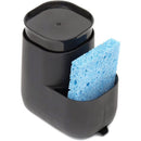 1 of 4:Home Basics Dispensador de jabón con compartimento lateral para esponja, negro 