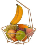 1 of 2:Kitchen Details Geode Fruit Basket with Banana Tree in Copper 