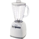 2 of 3:Licuadora de plástico Oster de 10 velocidades, 450 vatios, blanca, 6 tazas 