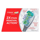 2 of 2:Colgate Total + cepillo de dientes blanqueador con limpiador de lengua, mediano, paquete de 8 