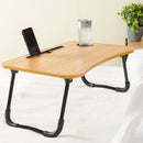 7 of 8:Home Basics Laptop And Tablet Tray with Folding Legs, Walnut, 23x15.5x8.5 Inches 