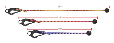 2 of 5:Lot de 12 tendeurs élastiques réglables Tekton pour bâches avec crochets d'ancrage à boule 