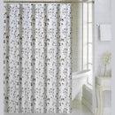 1 of 1:Blossom Floral Blossoming Flower and  Leaves Printed Shower Curtain, Neutral, 70x72 Inches 