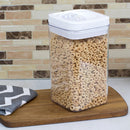 4 of 6:Home Basics Twist N’ Lock Square Food Storage Canister, Clear, 2.3 Liters 