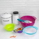 6 of 6:Home Basics Juego de preparación de cocina de plástico de 10 piezas, multicolor 